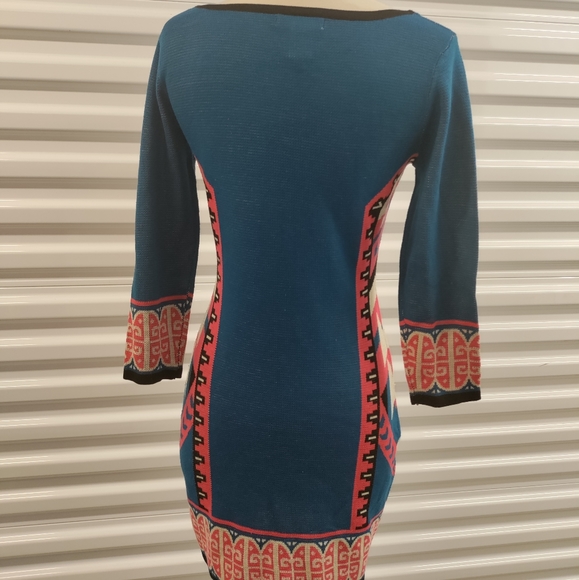 🆕Flying Tomato | Aztec Print Bodycon Sweater Dress Size Small Women's - Picture 15 of 16